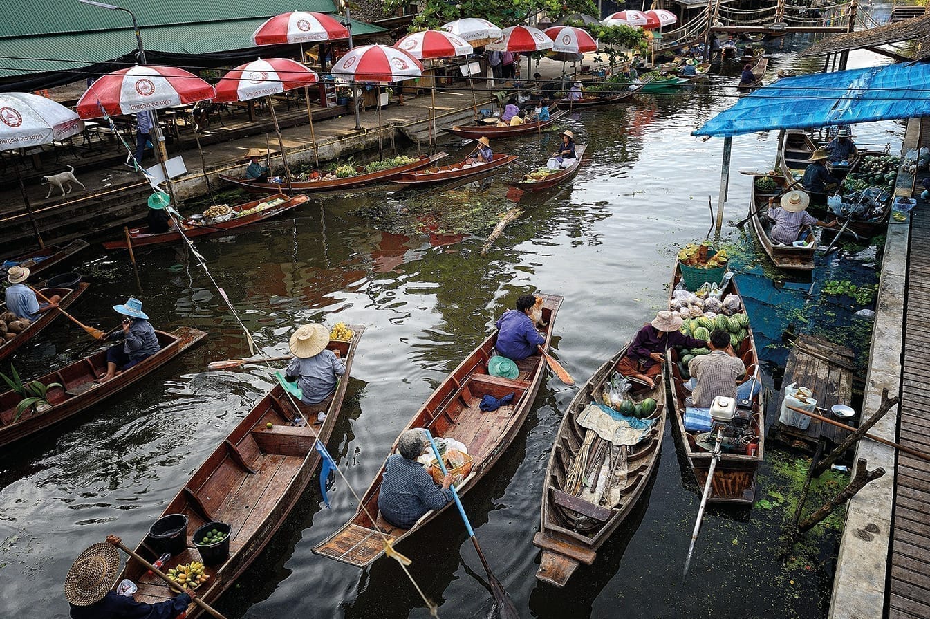 ตลาดน้ำท่าคา ตลาดน้ำชาวบ้านดั้งเดิม