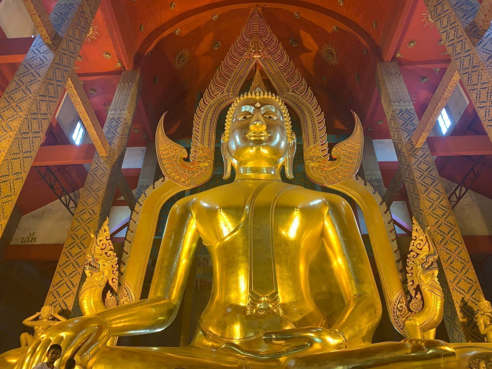 วัดต้นสน อ่างทอง ไหว้สมเด็จพระศรีเมืองทอง พระหล่อโลหะองค์ใหญ่