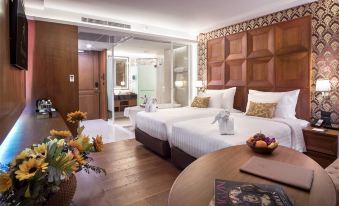 ห้องพักแบบ Superior พร้อมเฟอร์นิเจอร์สะอาดสบายตาใน Amaranta Hotel