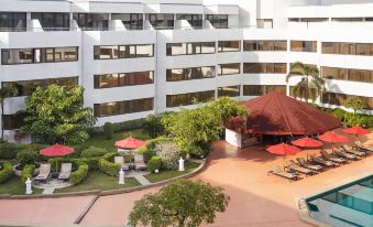 Guest room at Amari Don Muang Airport Bangkok with contemporary Thai-accented decor