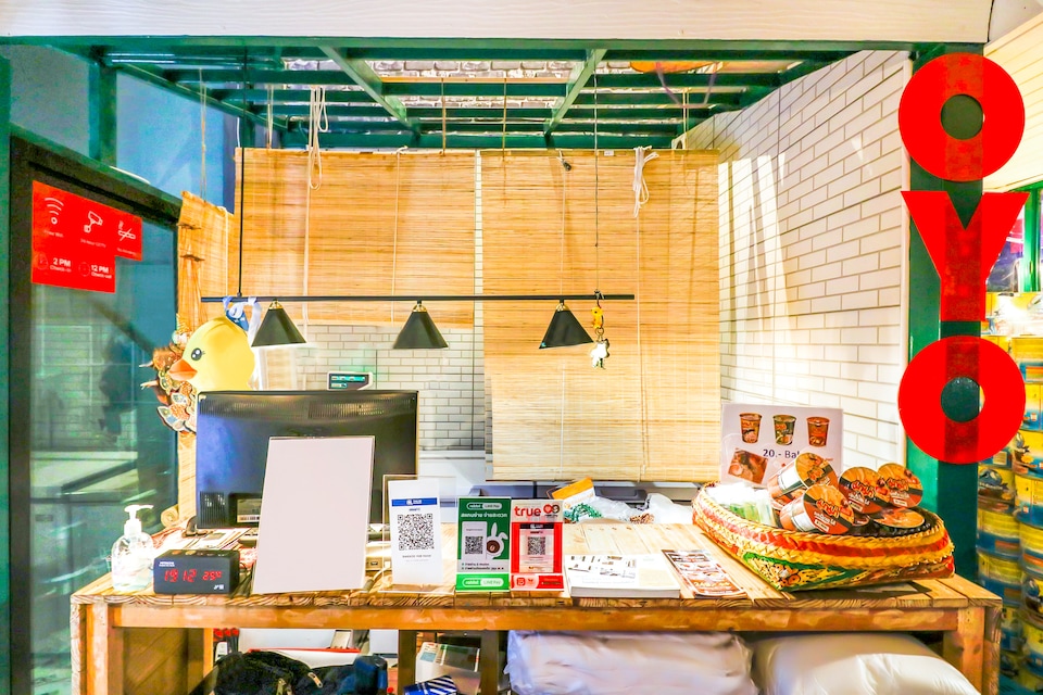 Dorm room interior at a budget hostel in the Charoen Krung–Bang Rak area, Bangkok, near BTS Saphan Taksin