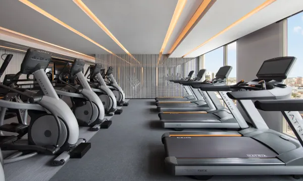 Fitness centre and spa facilities on level 18 of Bangkok Marriott The Surawongse