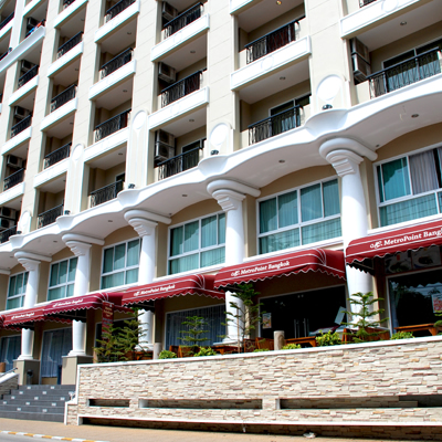 ล็อบบี้และพื้นที่ส่วนกลาง Metro Point Bangkok Hotel บรรยากาศสะอาดสว่าง