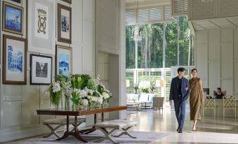 Lobby of Oriental Residence Bangkok, contemporary Oriental design