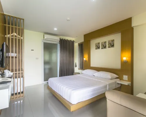 Guest room at Petchsiri Boutique Hotel, Bang Khen Bangkok — clean boutique-style decor