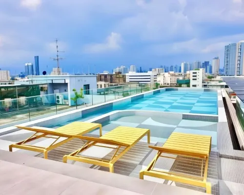 วิวภายนอกอาคาร The Quarter Onnut by UHG ใน Sukhumvit Hills พระโขนง