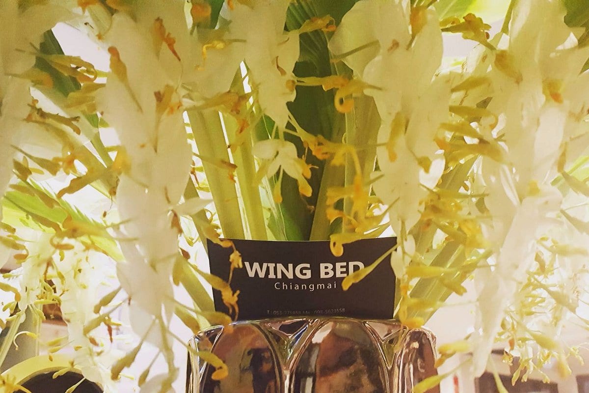 มุมตกแต่งและพื้นที่ส่วนกลางของ Wing Bed โทนไม้อบอุ่นในเขตเมืองเก่า