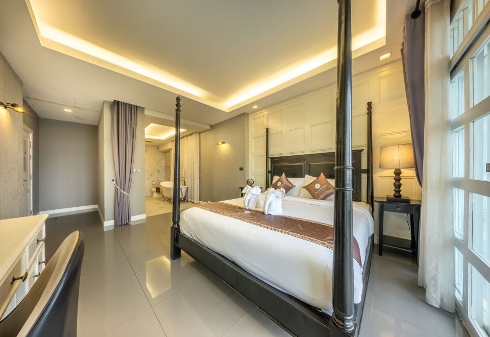 มุมร้านอาหาร/คาเฟ่ของ Wua Lai Boutique Hotel ปากถนนคนเดินวัวลาย