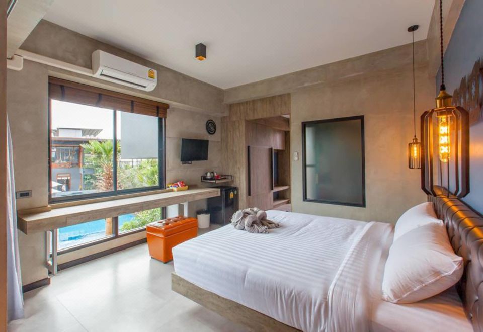 ห้องพักสไตล์ลอฟต์ ตกแต่งปูนเปลือย โทนเท่ของ Loft Mania