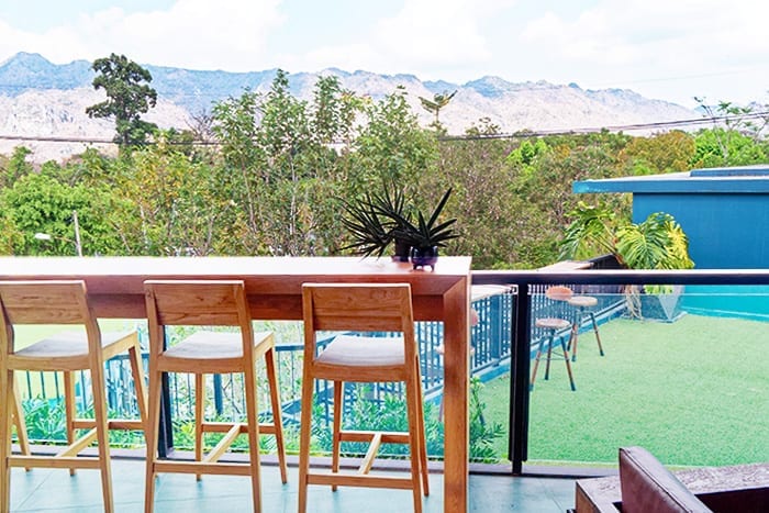 Green Pix Cafe, the on-site cafe serving coffee and gelato, with an airy open feel amid the Khao Yai scenery