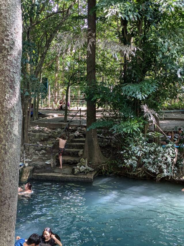 The outdoor pool in front of the rooms at Zen Villa Khao Yai, set among a Japanese-style garden