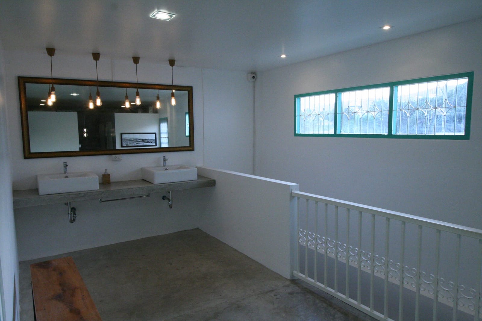 Lounge and common space of the hostel in central Pak Chong