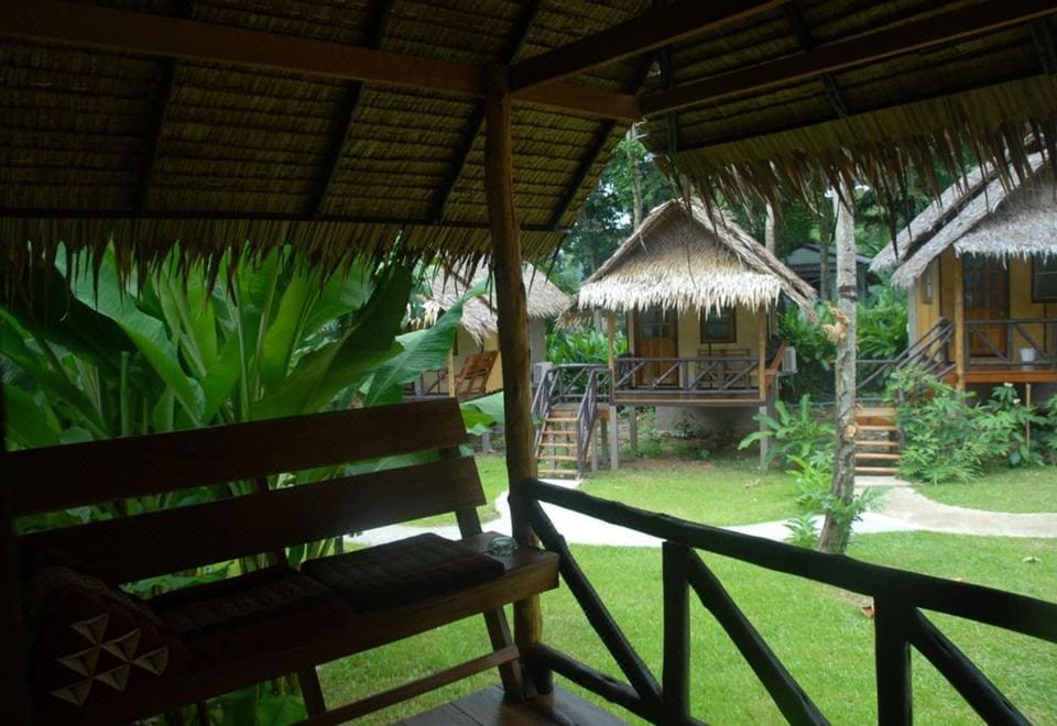 The garden restaurant and bar at Jungle Garden, Koh Chang, with a relaxed atmosphere in the middle of nature