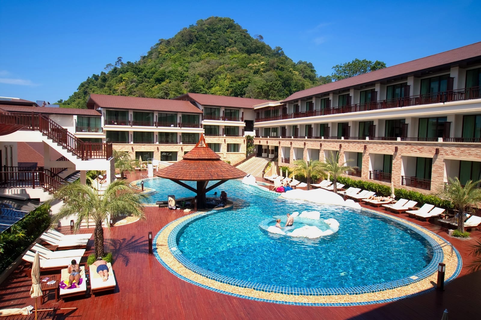The Hillside-zone pool at Kacha Resort & Spa, Koh Chang, surrounded by green gardens and hill views
