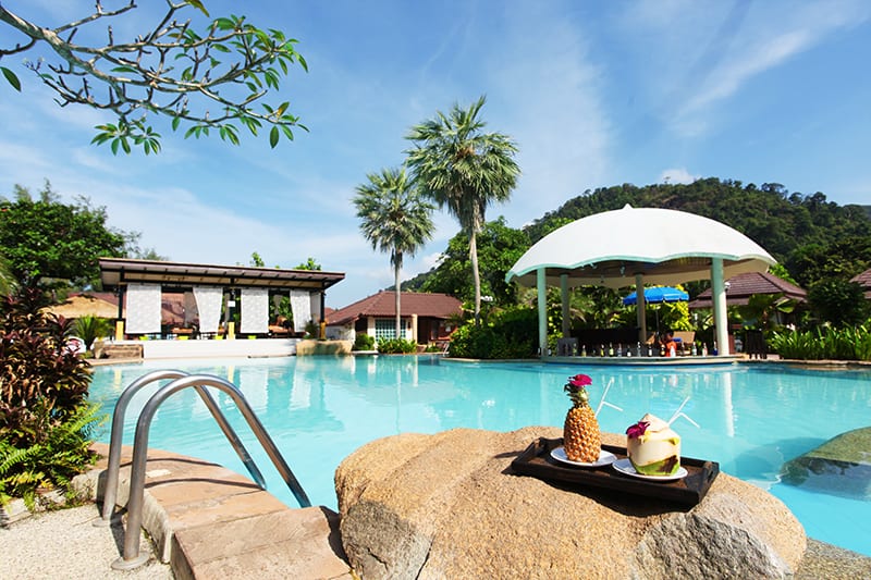 Beachside swimming pool at Klong Prao Resort, Klong Prao Beach, Koh Chang