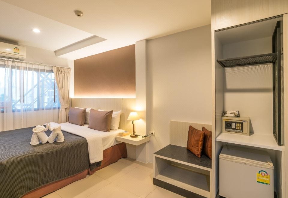 บรรยากาศที่พัก Lada Krabi Residence ใจกลางตัวเมืองกระบี่ ย่านปากน้ำ ใกล้ตลาดนัดถนนคนเดิน