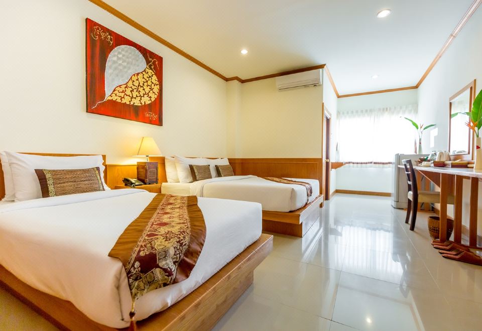 ห้องพักแอร์ของ Loei Village Hotel ตกแต่งสไตล์ท้องถิ่นอบอุ่น สะอาดเรียบร้อย