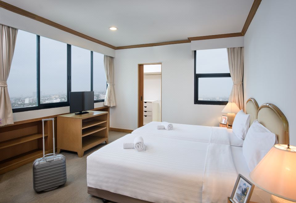 ห้องพักวิวแม่น้ำของ Riverine Place Hotel and Residence นนทบุรี