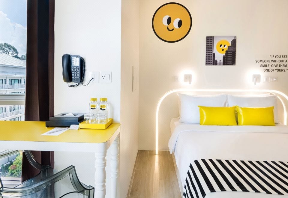 ห้องพักสไตล์โมเดิร์นโทนสบายตาของ A-One Star Hotel (ปัจจุบันคือ Mood Hotel Pattaya)
