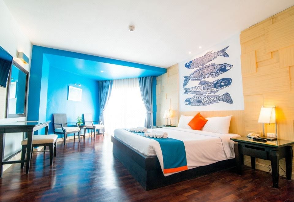 พื้นที่ส่วนกลางและบรรยากาศรีสอร์ตริมหาดจอมเทียนของ Sea Breeze Jomtien Resort