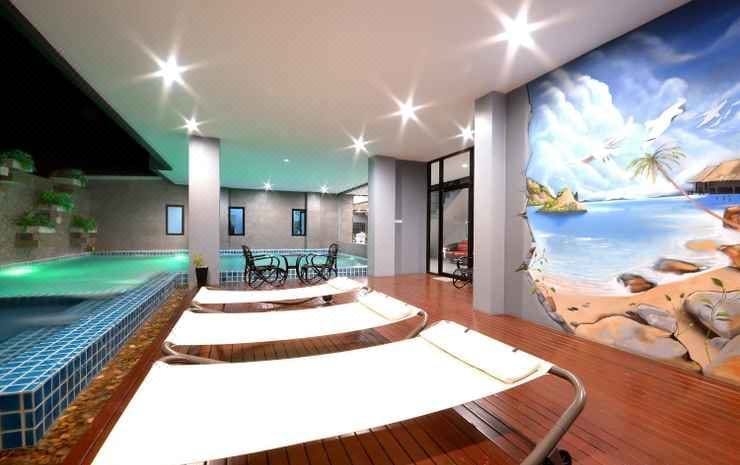 บรรยากาศโรงแรม The Wind Hotel ริมทะเลย่านบางเสร่ นาจอมเทียน