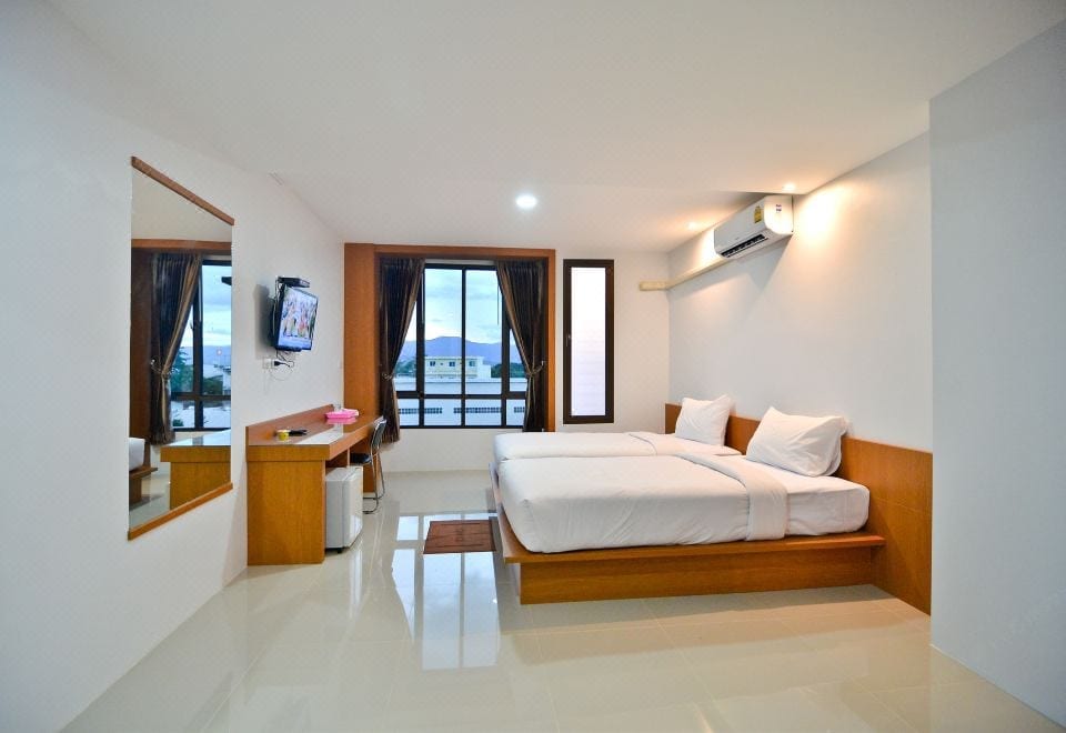 อาคารและทางเข้า Sabuy Best Hotel Phayao ใจกลางเมืองพะเยา