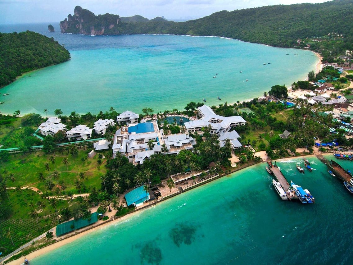 A guest room with a balcony at Phi Phi Island Cabana Hotel on Koh Phi Phi