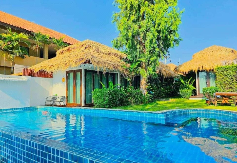 ห้องพักธีมเกาะใต้ของ The Bora Bora - Bed and Dream เตียง King พร้อมโทนสบายตา