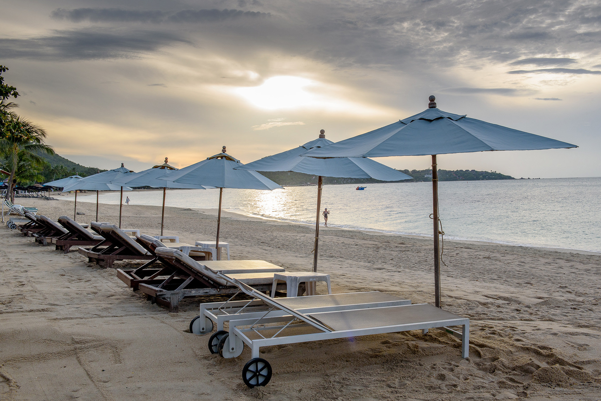 Sunset light over the sea at Samui Jasmine Resort, Lamai Beach, Koh Samui