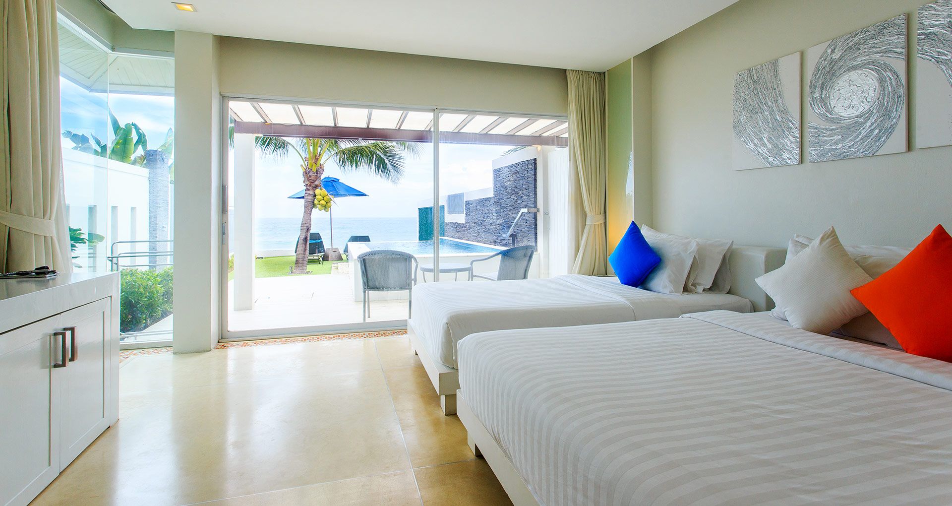 บรรยากาศติดหาดทรายขาวของ Samui Resotel Beach Resort ปลายหาดเฉวงฝั่งใต้ เกาะสมุย
