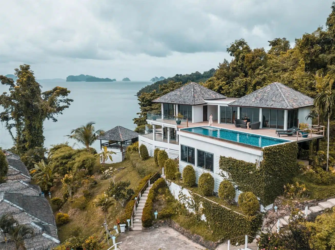 The private pool and open terrace of a villa at TreeHouse Villas Koh Yao, Koh Yao Noi